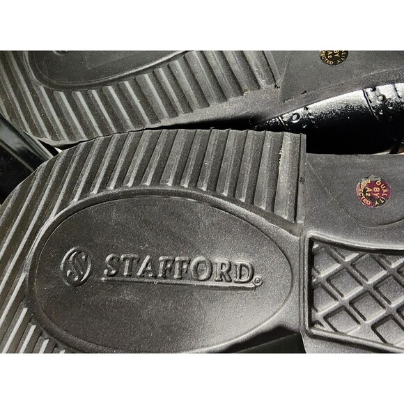 Stafford Performance Black Dress Shoes Size 13 Leather